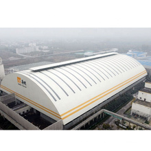 large Span Convenient Operation Arched Space Frame Roof Construction Bulk Coal Storage Shed